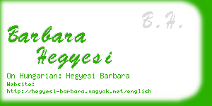 barbara hegyesi business card
